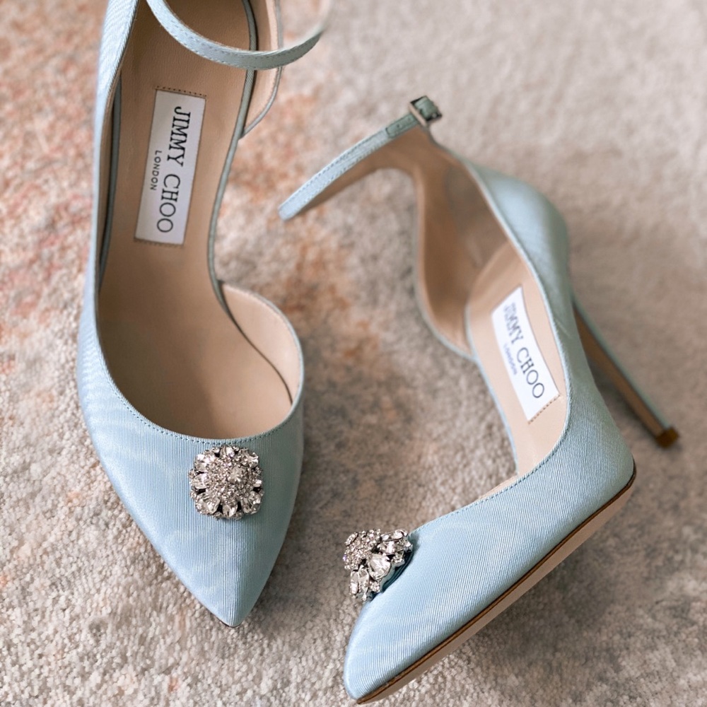 Jimmy Choo Wedding Lucy 100 Crystal Flower Shoes
